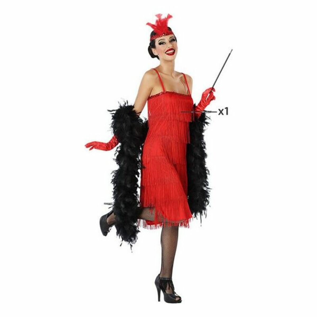 Costume per Adulti Rosso (1 Pezzi) Taglia:XL