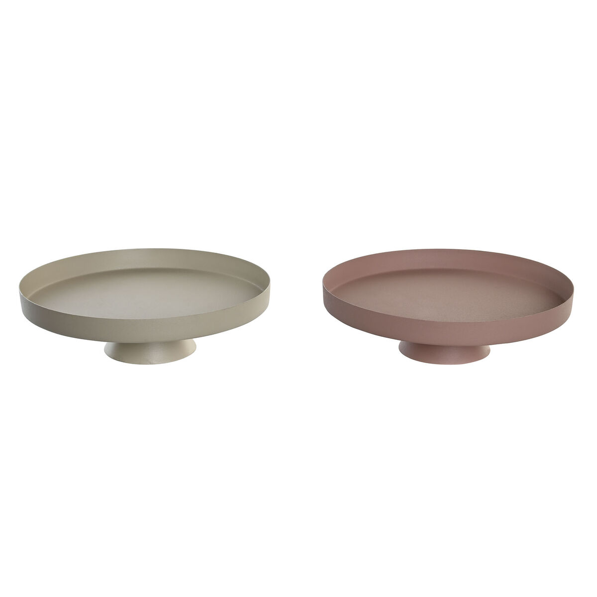 Centrotavola DKD Home Decor Beige Rosa Ferro 31 x 31 x 9 cm (2 Unità)