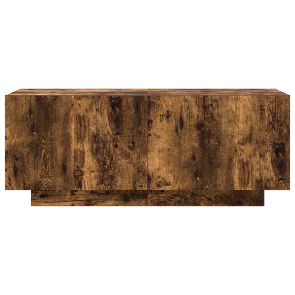 vidaXL Mueble para TV madera contrachapada roble ahumado 100x35x40 cm - Image 4