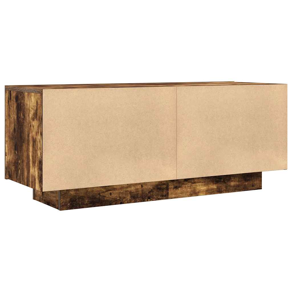vidaXL Mueble para TV madera contrachapada roble ahumado 100x35x40 cm - Image 6