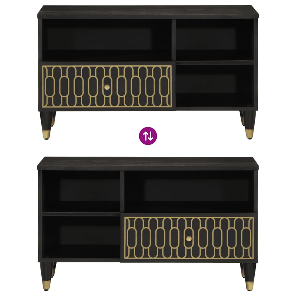 vidaXL Mueble de TV madera maciza de mango 80x33x46 cm - Image 6