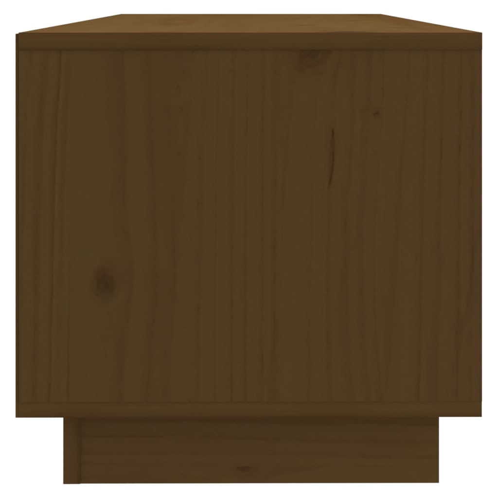 vidaXL Mueble de TV madera maciza de pino marrón miel 90x35x35 cm - Image 4
