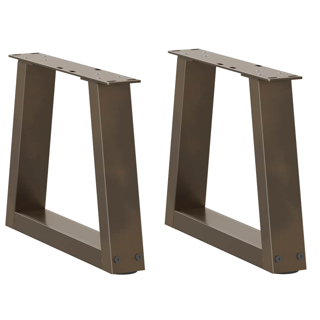 vidaXL Patas para mesa de centro en forma de V (2 unidades, acero natural, 30 x 30-31,3 cm)