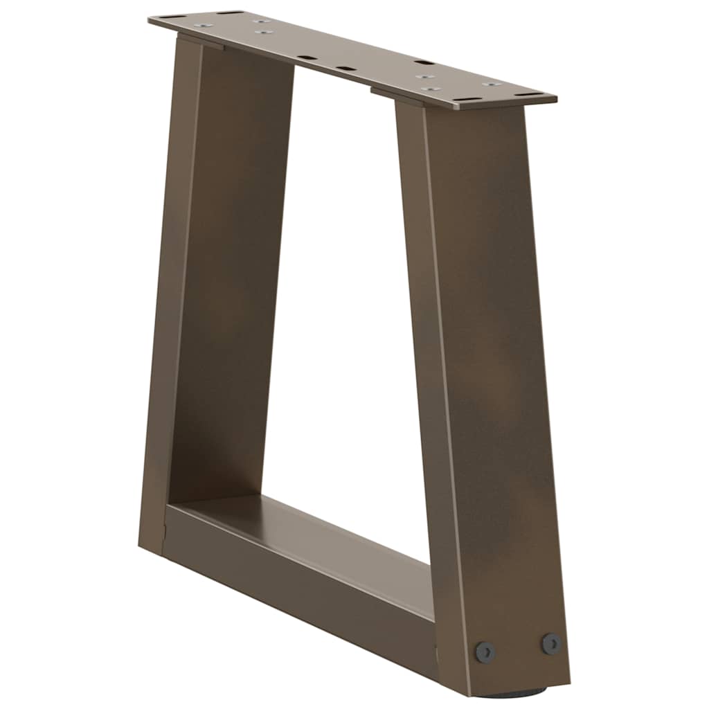 vidaXL Patas para mesa de centro en forma de V (2 unidades, acero natural, 30 x 30-31,3 cm) - Image 4