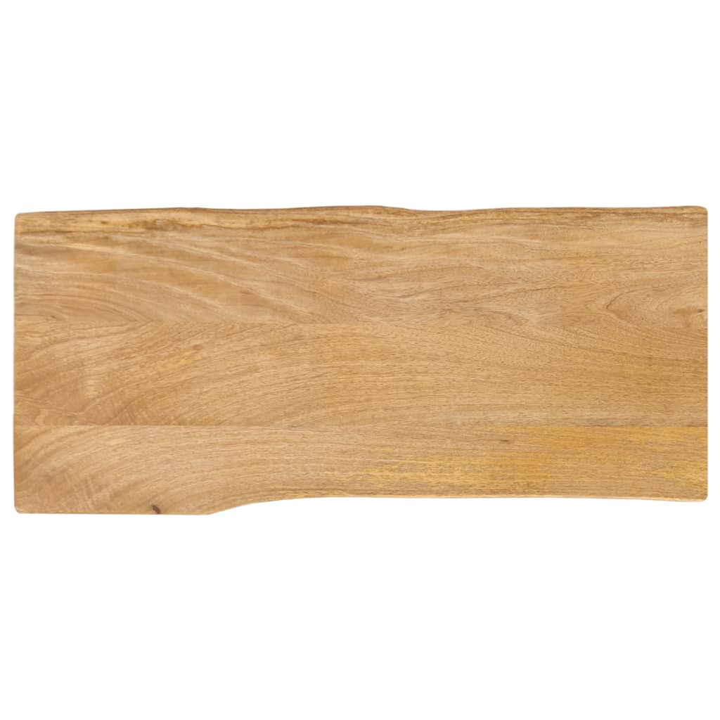 vidaXL Tablero de mesa borde natural madera maciza mango 100x40x2,5 cm