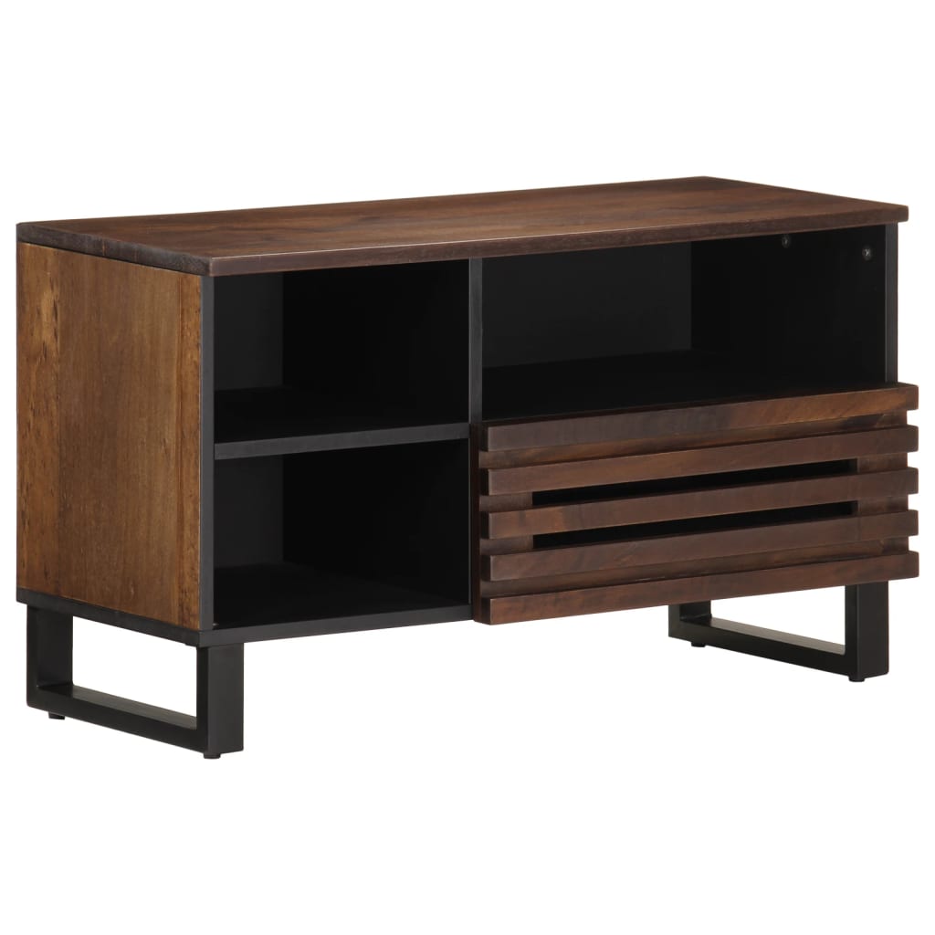 vidaXL Mueble de TV madera maciza mango marrón 80x34x46 cm