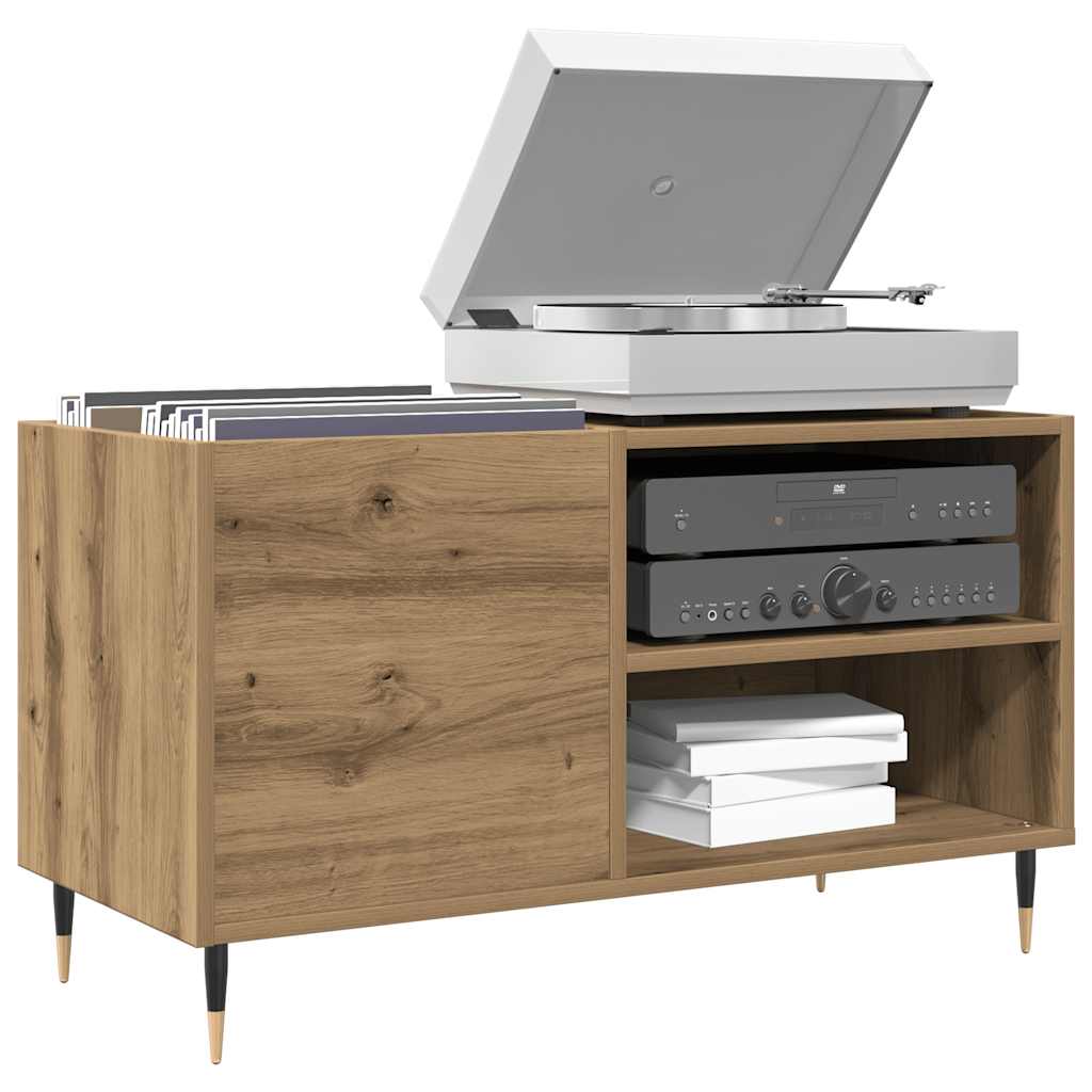 vidaXL Mueble discos madera de ingeniería roble artisan 84,5x38x48 cm
