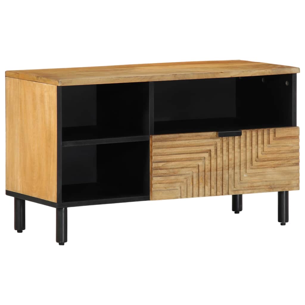 vidaXL Mueble de TV madera maciza de mango marrón 80x33x46 cm