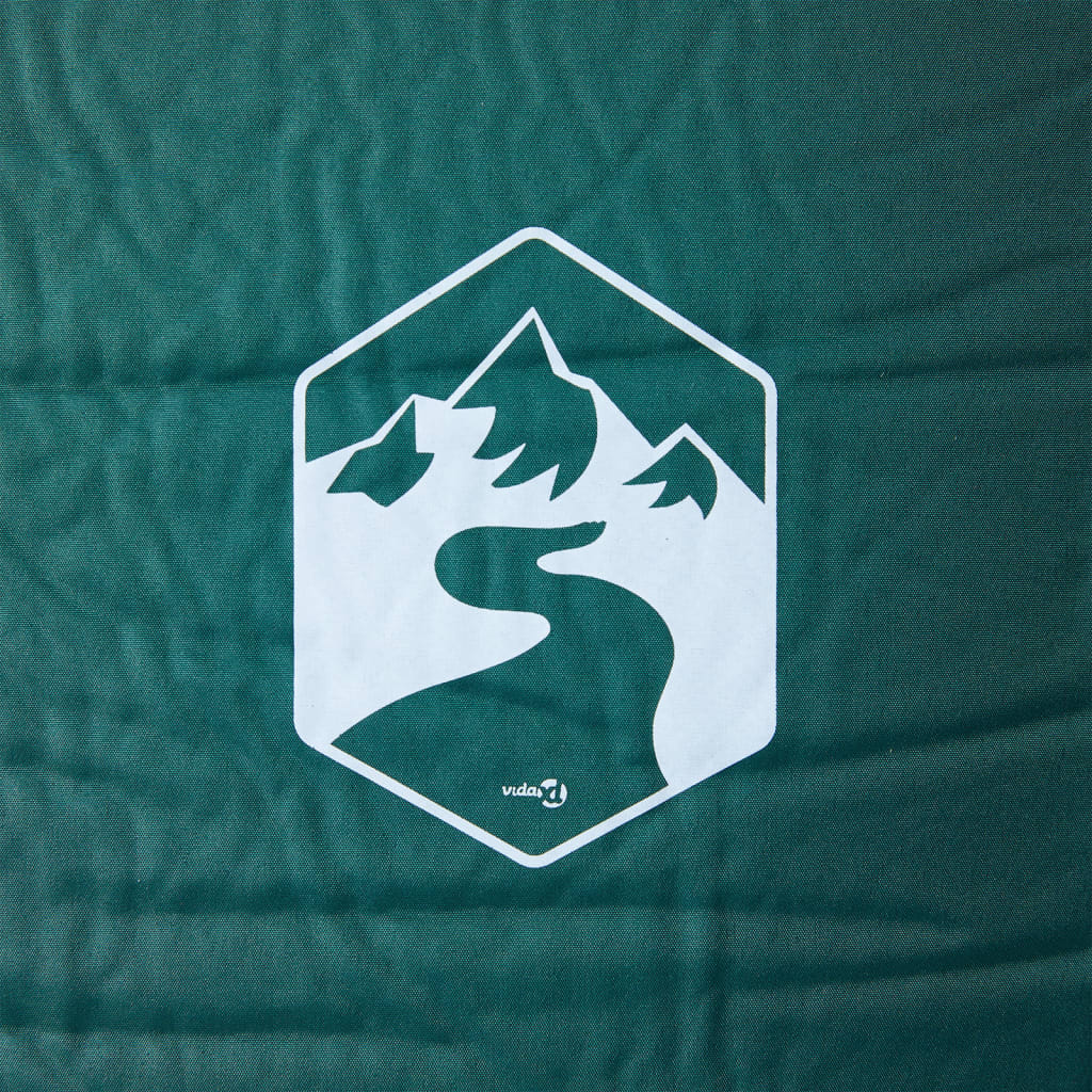 vidaXL Colchón de camping autoinflable con almohada 1 persona verde - Image 3