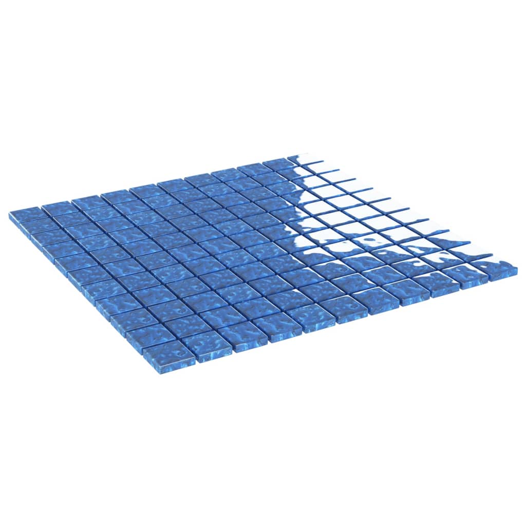 vidaXL Mosaikfliesen 11 Stk. Blau 30x30 cm Glas - Image 3