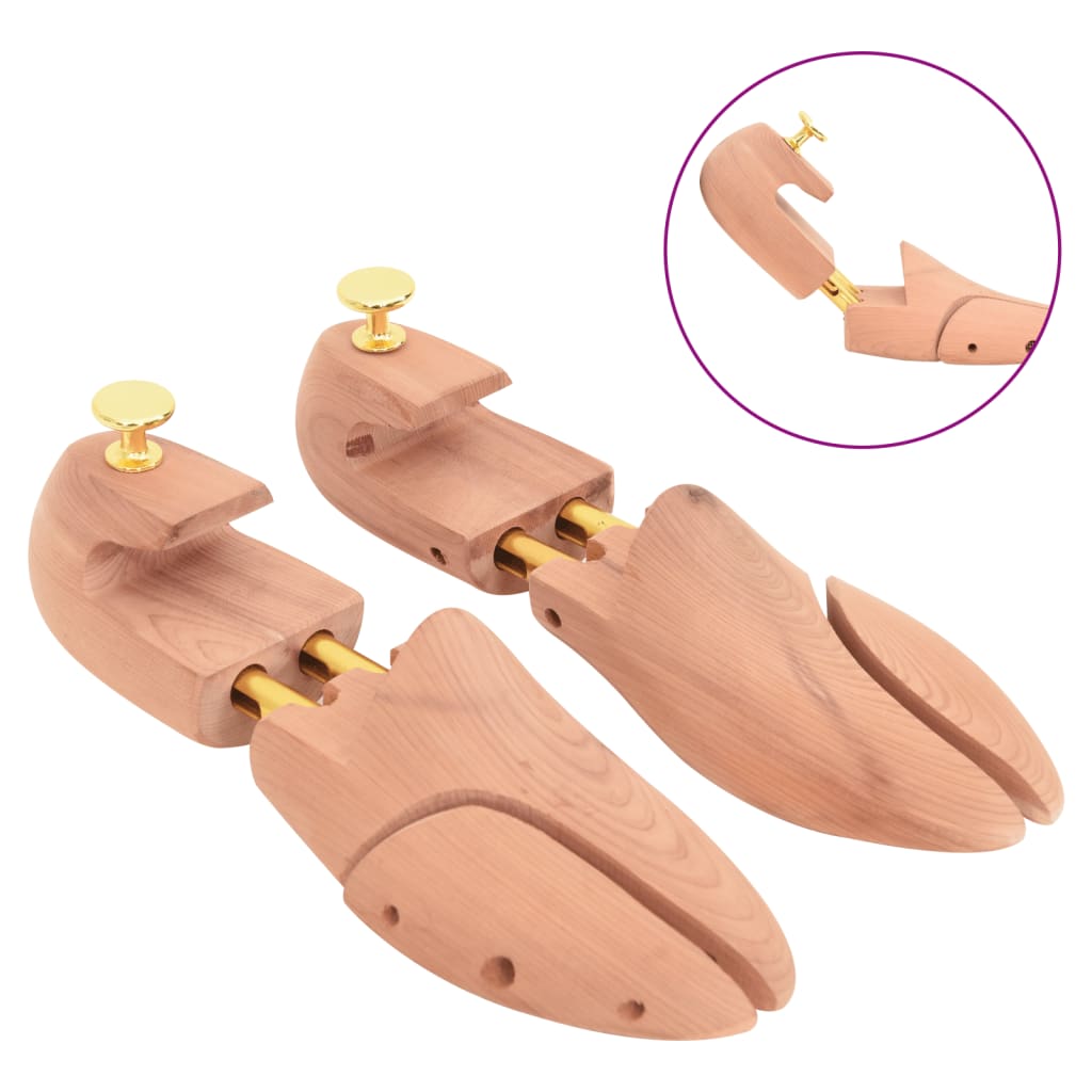 vidaXL Schuhspanner mit Schuhlöffel EU 44-45 Massivholz Zeder - Image 5