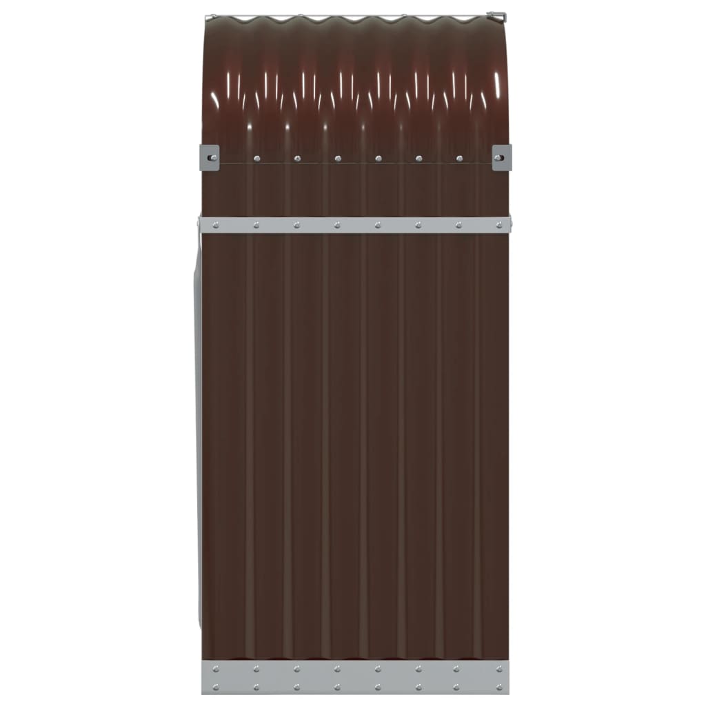 vidaXL Kaminholzunterstand Braun 40x45x100 cm Verzinkter Stahl - Image 5