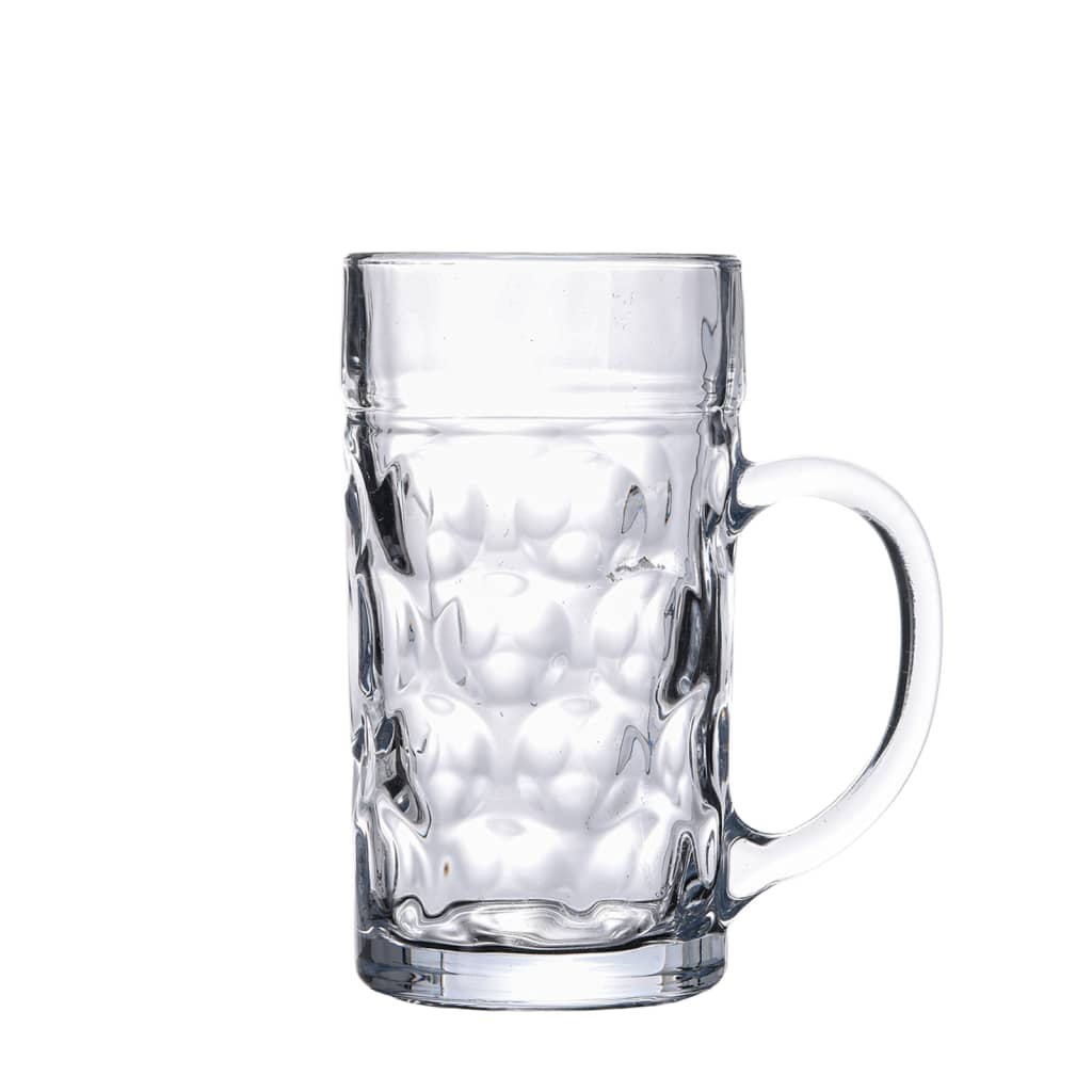 vidaXL Bierkrüge mit Henkel Glas 6 Stk. 1000 ml - Image 3