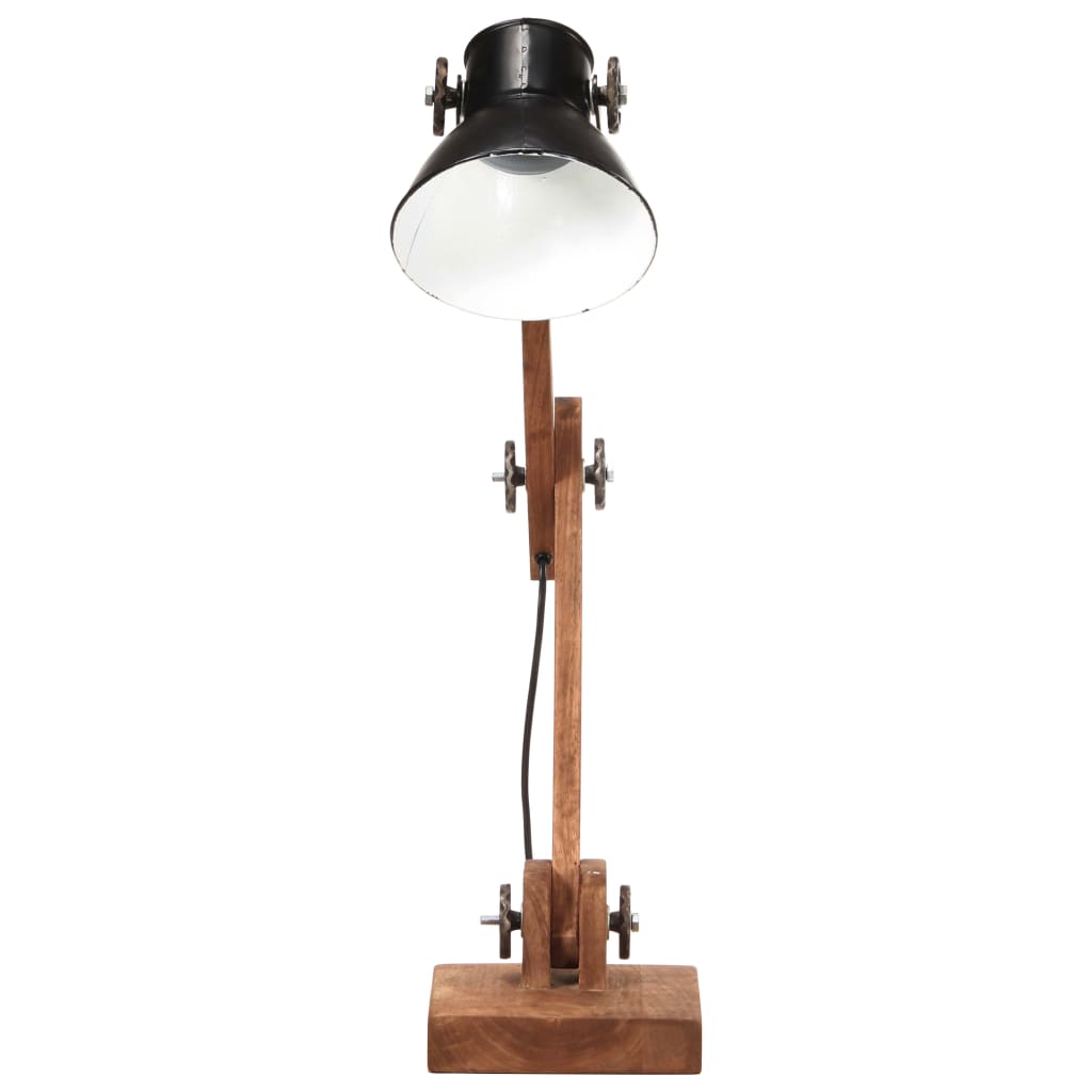 vidaXL Schreibtischlampe Industriestil Schwarz Rund 58x18x90 cm E27 - Image 3