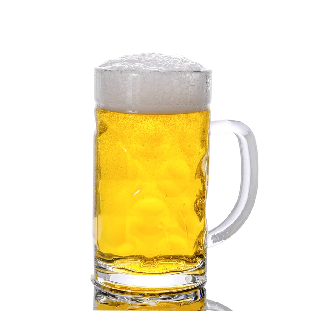vidaXL Bierkrüge mit Henkel Glas 6 Stk. 500 ml - Image 4