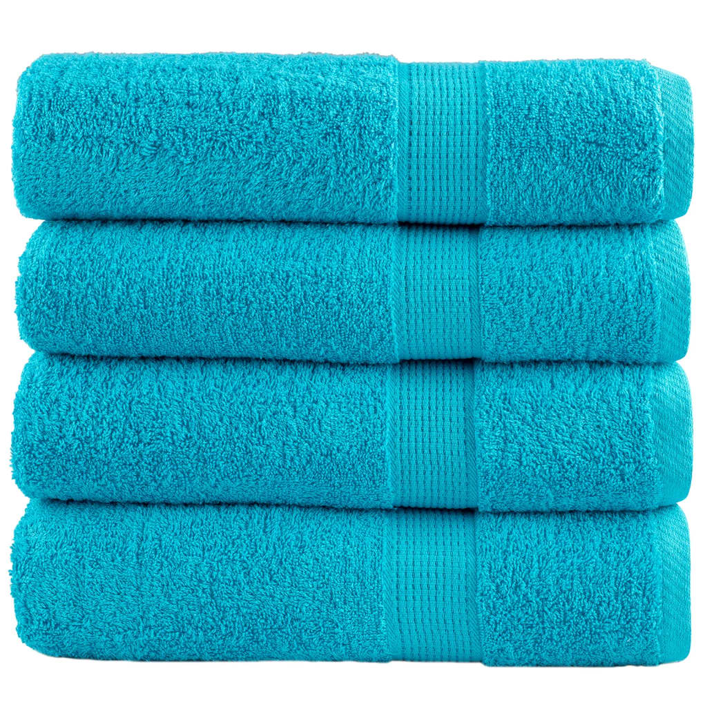 vidaXL Premium-Handtücher SOLUND 4 Stk. Türkis 50x100 cm 600 g/m²