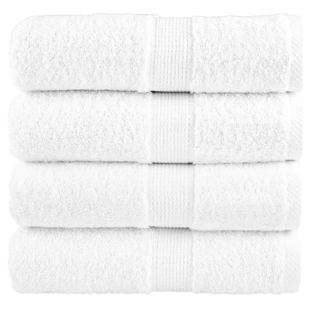 vidaXL Premium-Gästetücher SOLUND 4 Stk. Weiß 30x50cm 600 g/m²