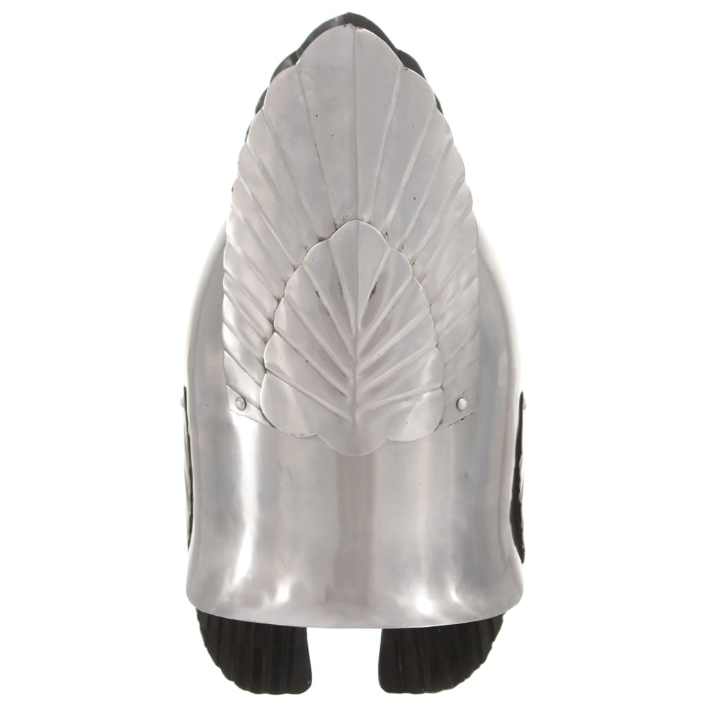 vidaXL Mittelalterlicher Fantasy Ritter-Helm für LARP Replik Silbern Stahl - Image 4