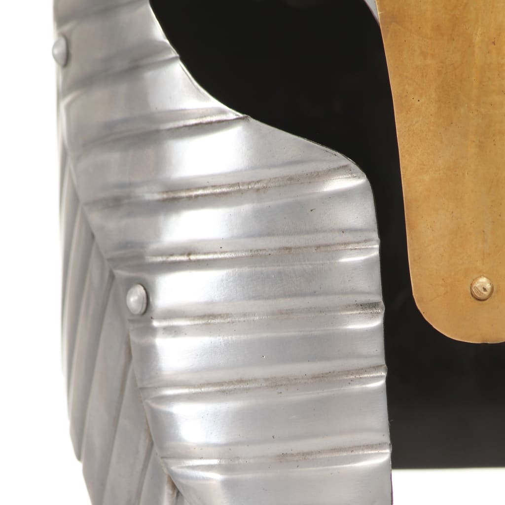 vidaXL Mittelalterlicher Fantasy Ritter-Helm für LARP Replik Silbern Stahl - Image 6