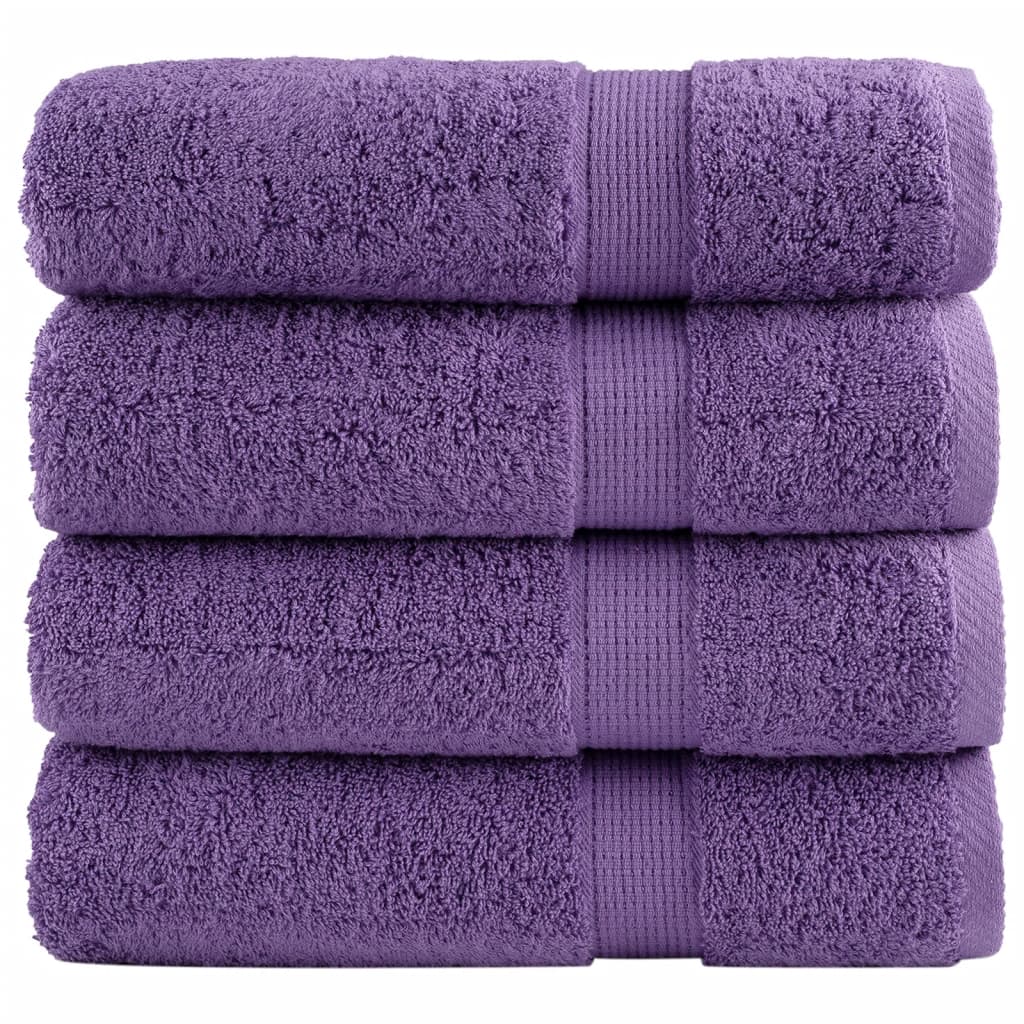 vidaXL Premium-Handtücher SOLUND 4 Stk. Lila 50x100 cm 600 g/m²