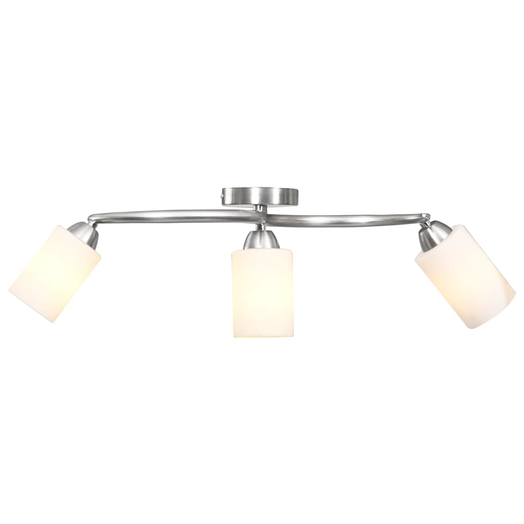 vidaXL Deckenleuchte mit Keramik-Lampenschirmen für 3 E14 Glühlampen