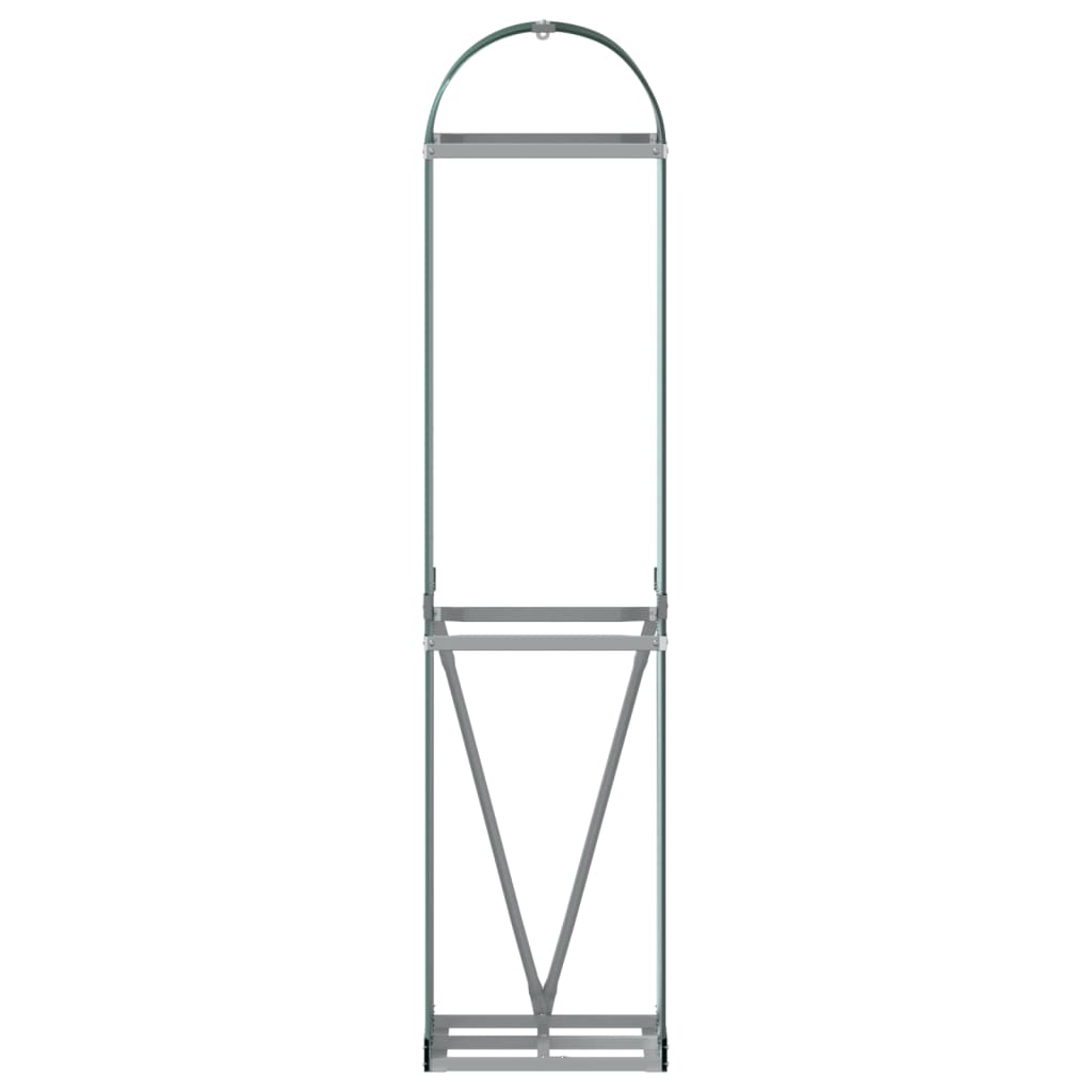 vidaXL Kaminholzunterstand Grün 40x45x170 cm Verzinkter Stahl - Image 4