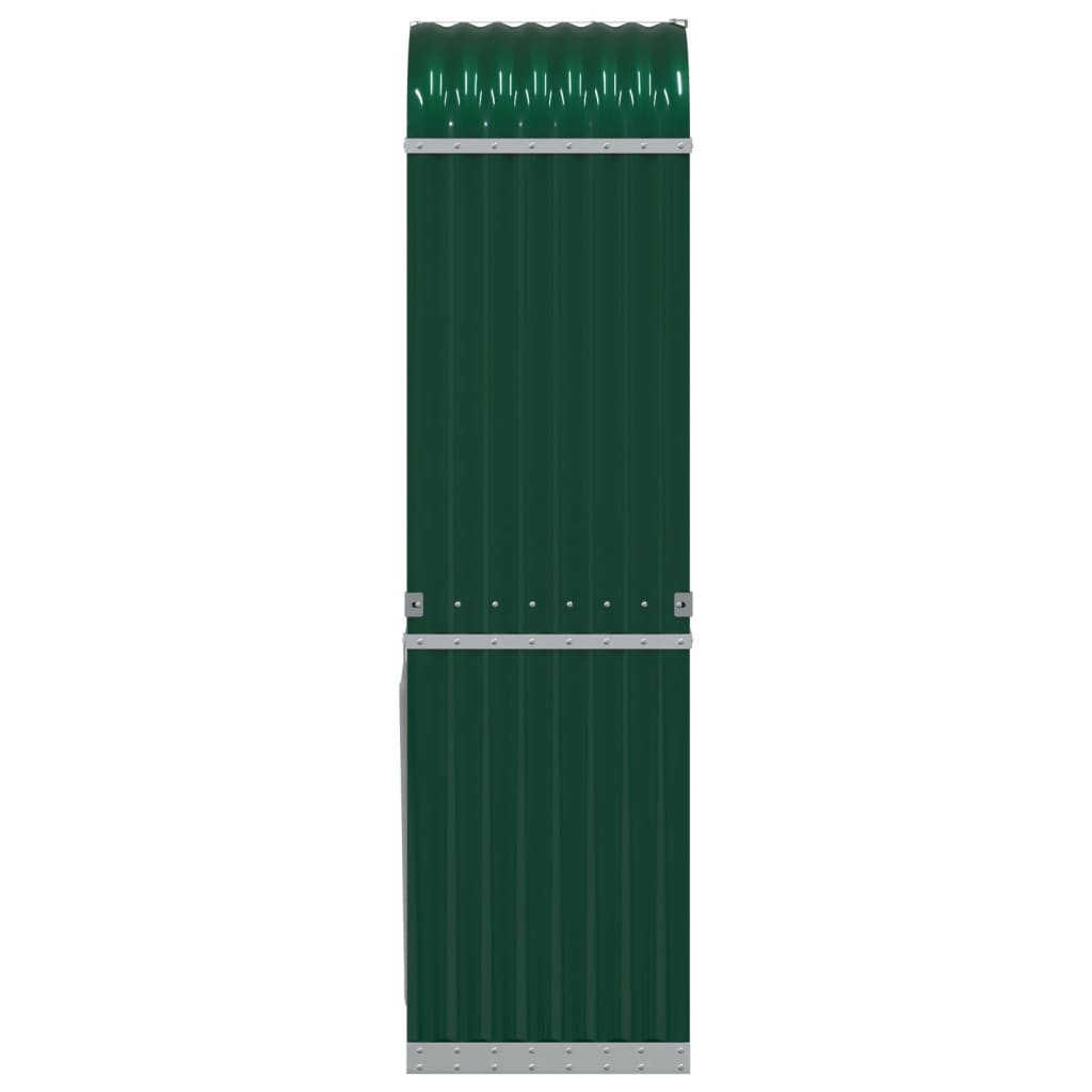 vidaXL Kaminholzunterstand Grün 40x45x170 cm Verzinkter Stahl - Image 5