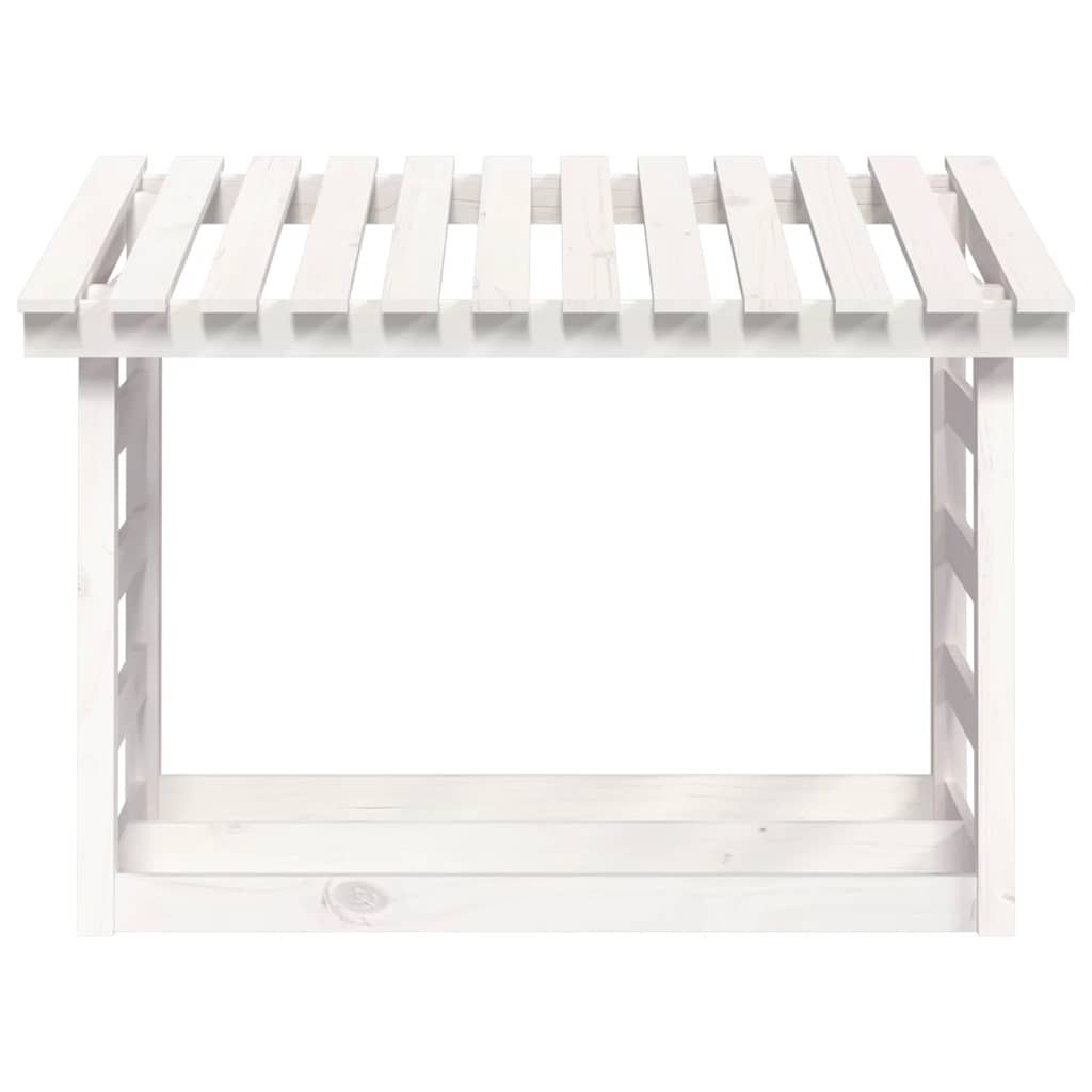 vidaXL Kaminholzregal Weiß 108x64,5x78 cm Massivholz Kiefer - Image 5