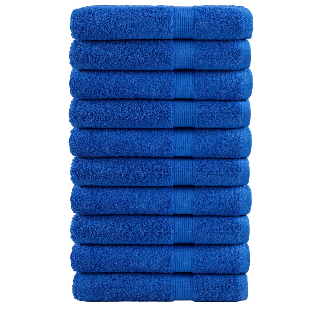 vidaXL Premium-Saunatücher SOLUND 10 Stk Blau 80x200 cm 600 g/m²