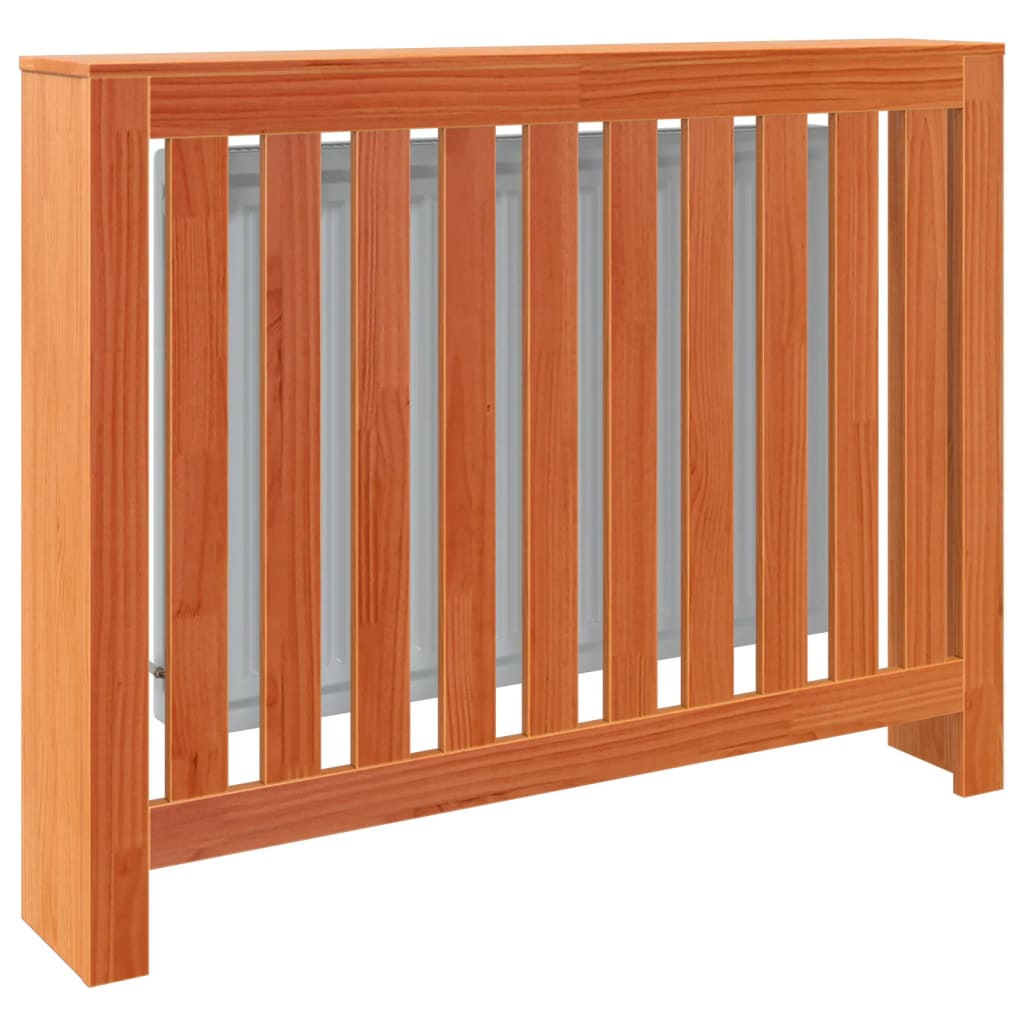 vidaXL Heizkörperverkleidung Wachsbraun 108,5x19x84cm Massivholz - Image 4