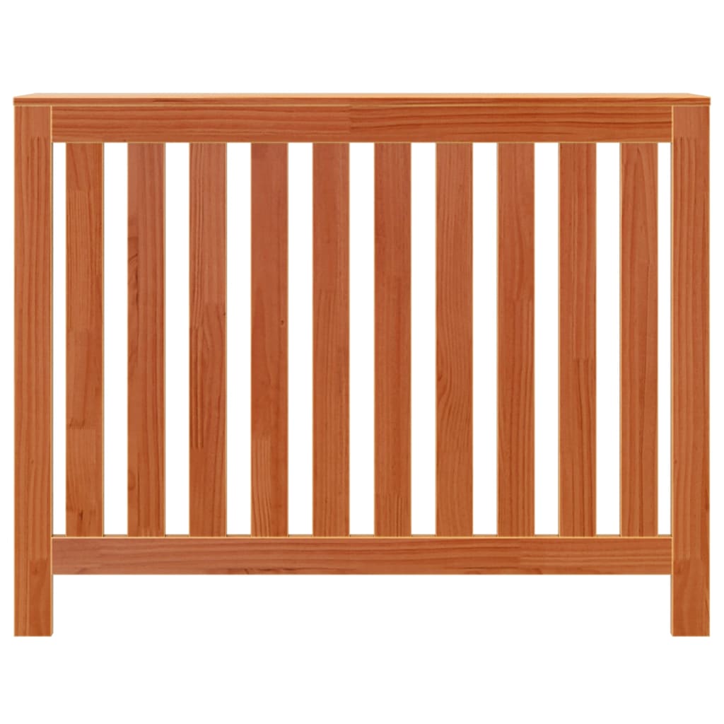 vidaXL Heizkörperverkleidung Wachsbraun 108,5x19x84cm Massivholz - Image 5