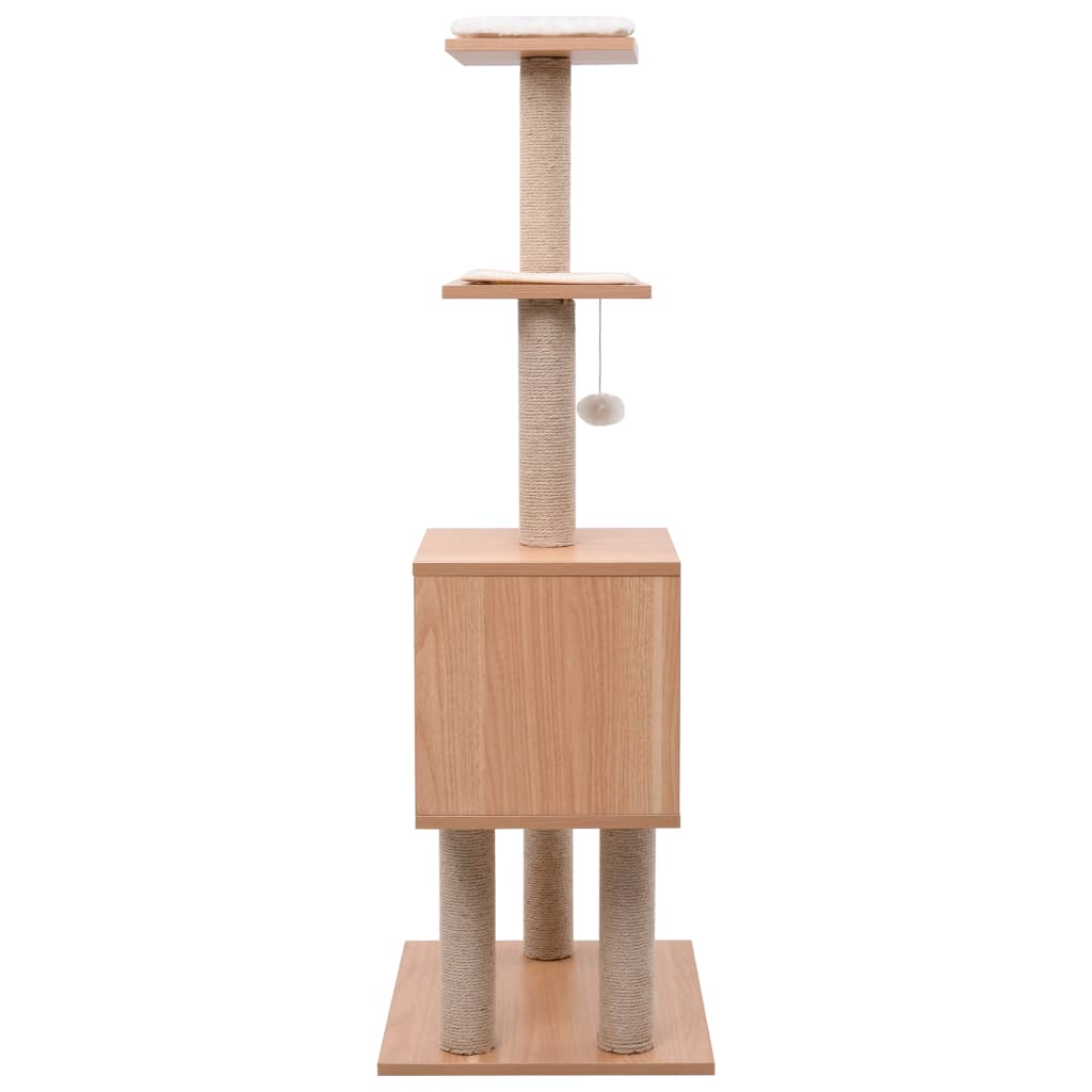 vidaXL Katzen-Kratzbaum mit Sisal-Kratzmatte 123 cm - Image 3