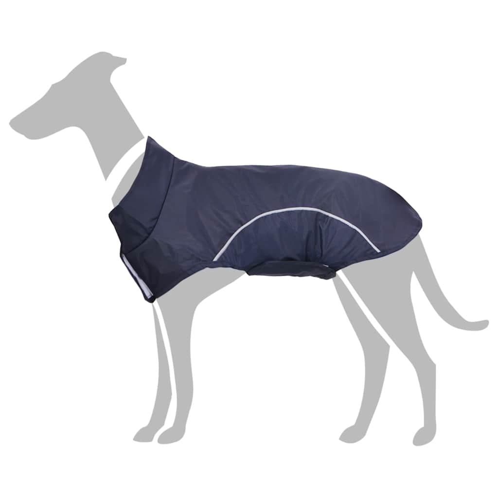vidaXL Hunde Regenmantel mit Reflexstreifen Polyester Marineblau 4XL