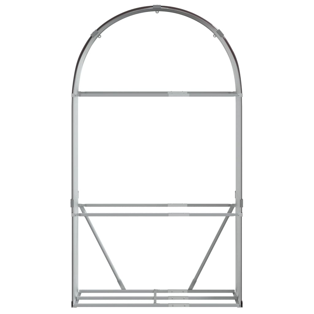 vidaXL Kaminholzunterstand Braun 120x45x210 cm Verzinkter Stahl - Image 4