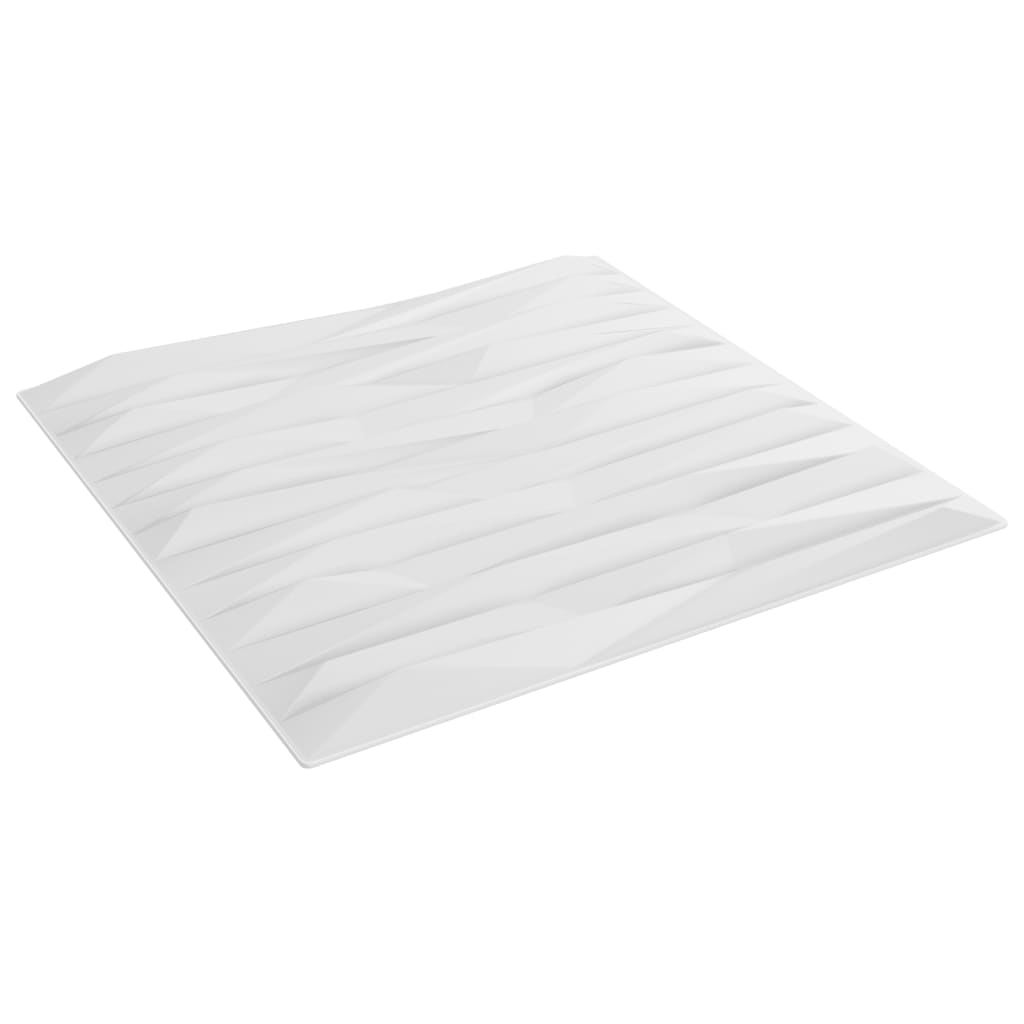 vidaXL Wandpaneele 24 Stk. Weiß 50x50 cm XPS 6 m² Stein - Image 5