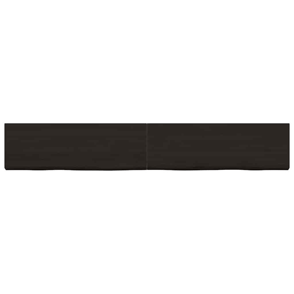 vidaXL Waschtischplatte Dunkelbraun 180x40x(2-4)cm Massivholz - Image 4