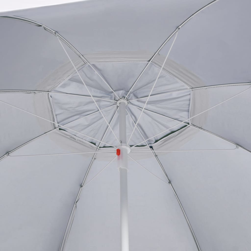 vidaXL Strandschirm mit Seitenteilen Grün 215 cm - Image 6