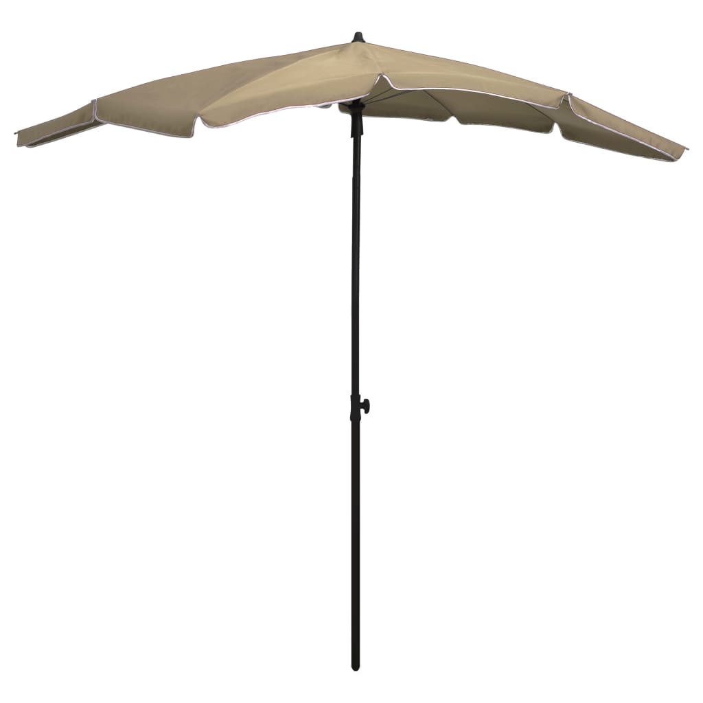 vidaXL Sonnenschirm mit Mast 200x130 cm Taupe