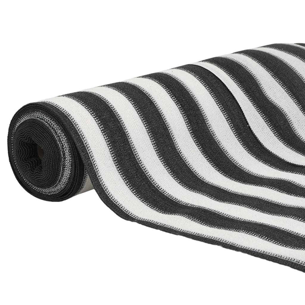 vidaXL Zaunblende Anthrazit und Weiß 1x10 m HDPE 75 g/m² - Image 3