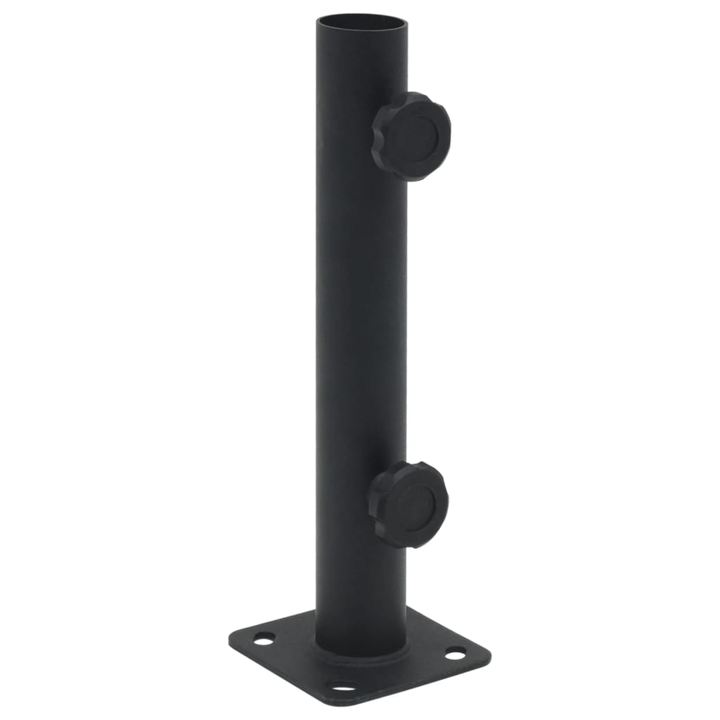 vidaXL Sonnenschirmständer für Ø32/34/38 mm Mast Mattschwarz Stahl