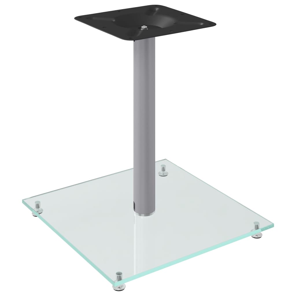 vidaXL Lautsprecher-Ständer 2 Stk. Silbern Hartglas 1 Säule - Image 3