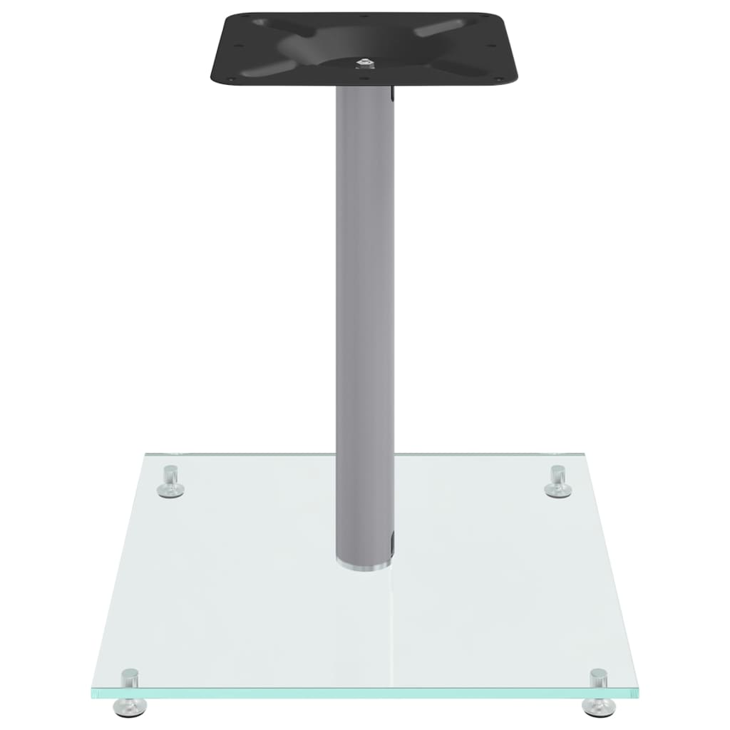 vidaXL Lautsprecher-Ständer 2 Stk. Silbern Hartglas 1 Säule - Image 4