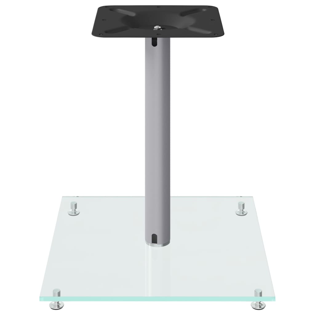 vidaXL Lautsprecher-Ständer 2 Stk. Silbern Hartglas 1 Säule - Image 5