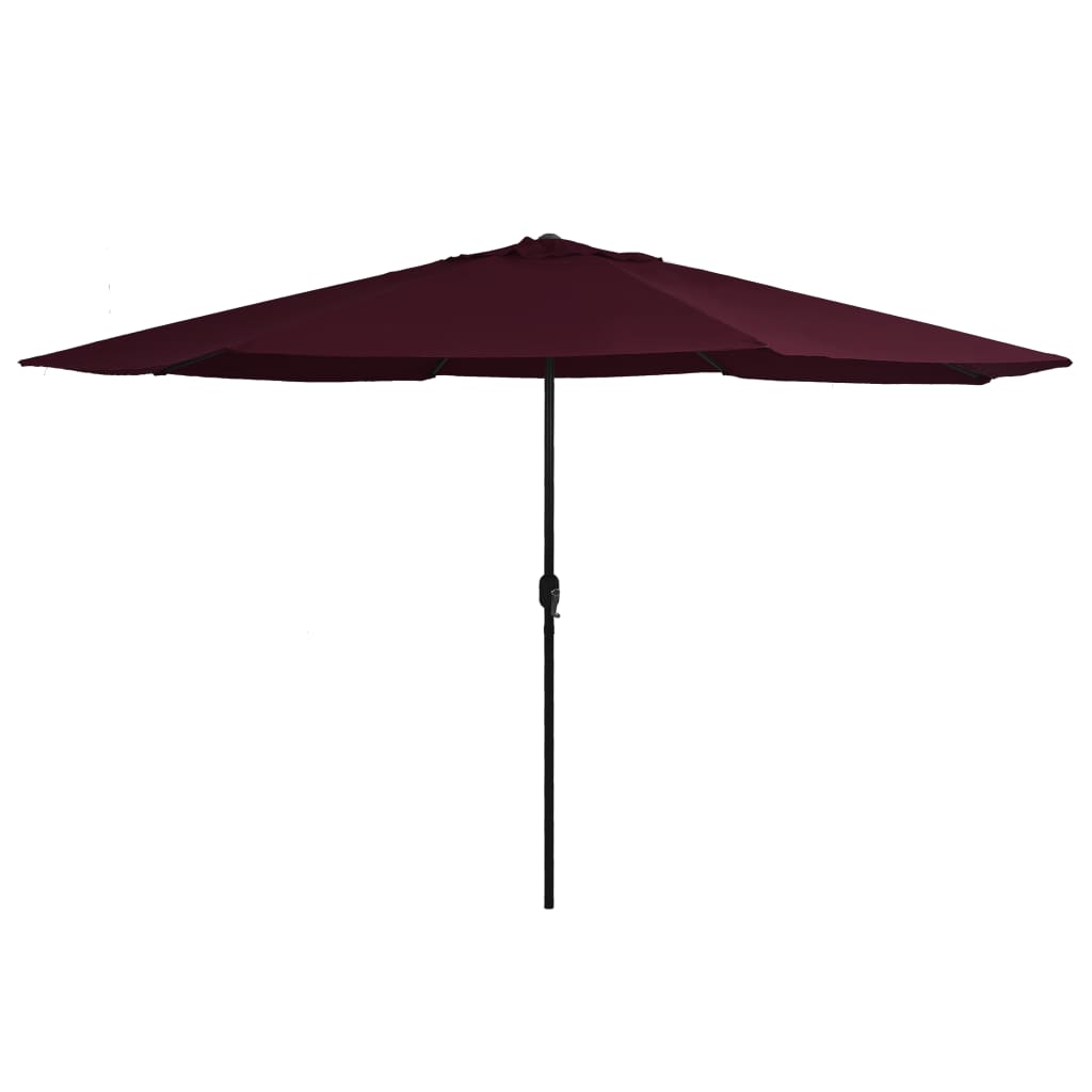 vidaXL Sonnenschirm mit Metall-Mast 390 cm Bordeauxrot
