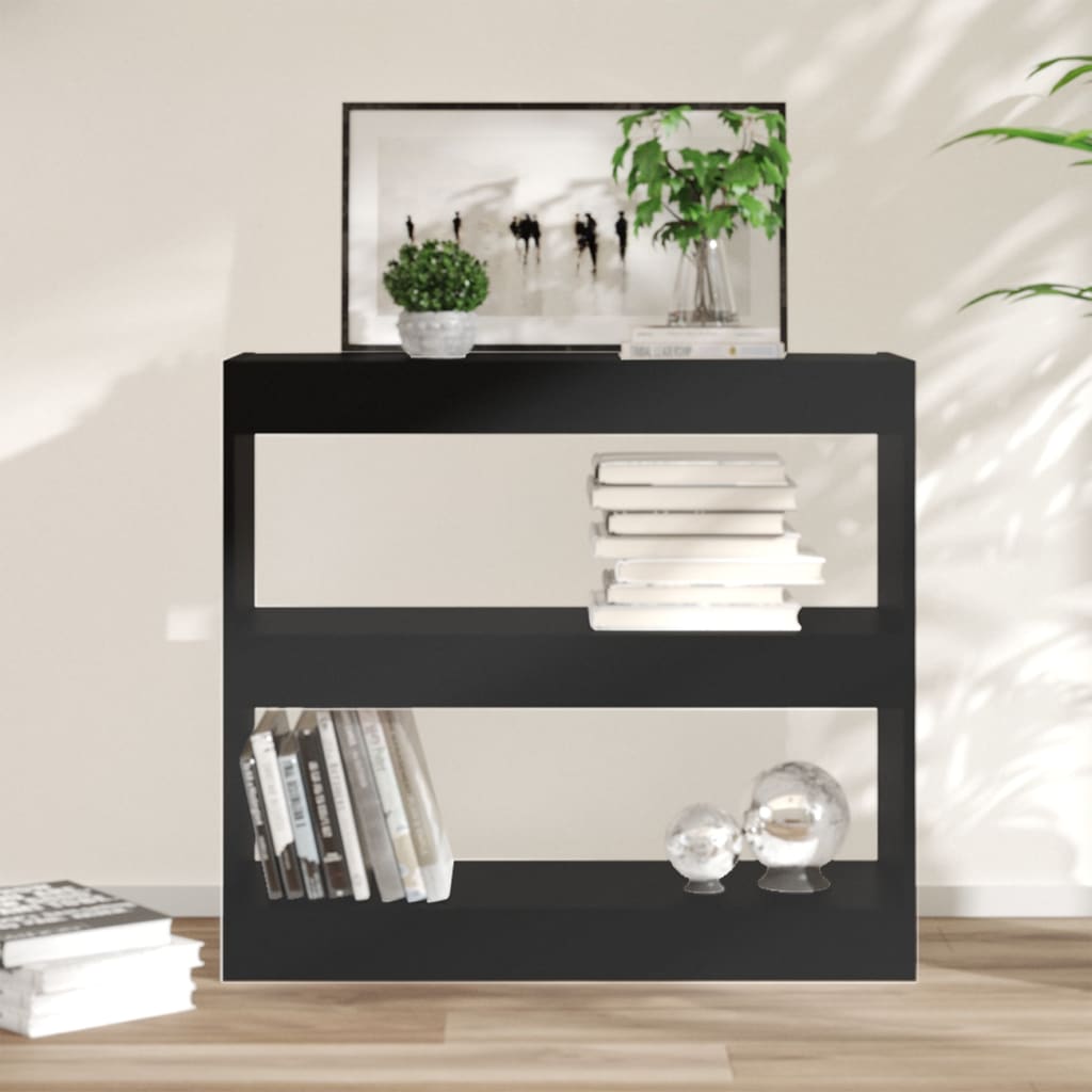 vidaXL Bücherregal/Raumteiler Schwarz 80x30x72 cm