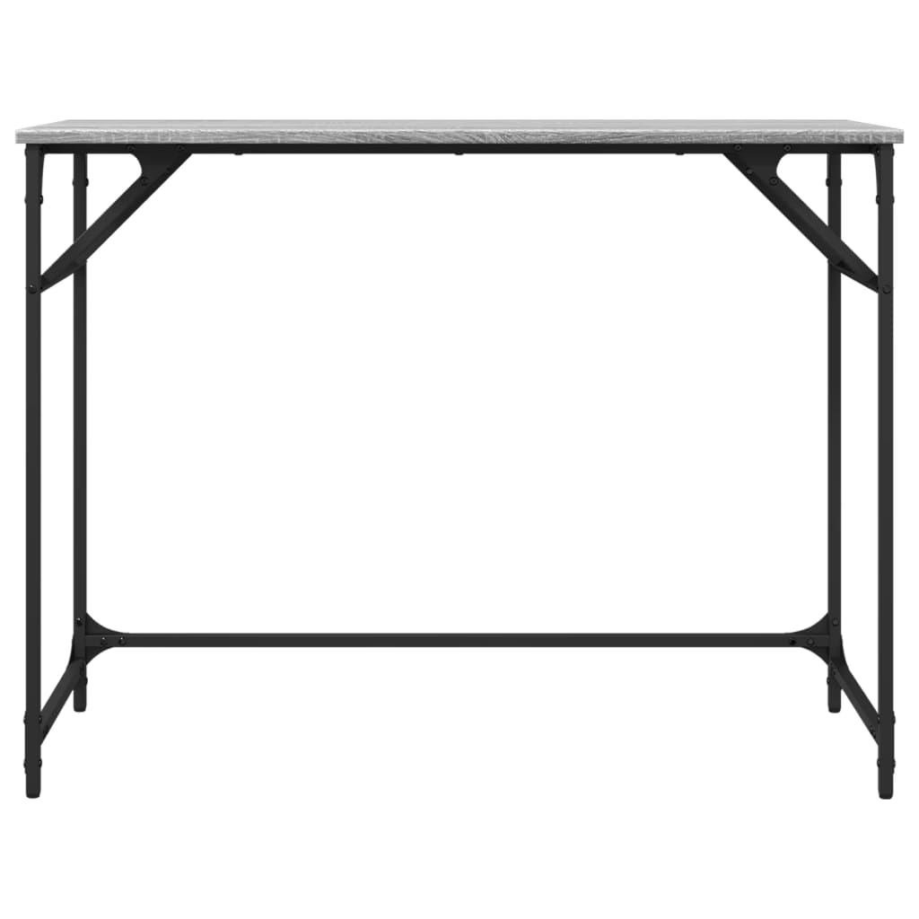 vidaXL Schreibtisch Grau Sonoma 100x45x76 cm Holzwerkstoff und Stahl - Image 5