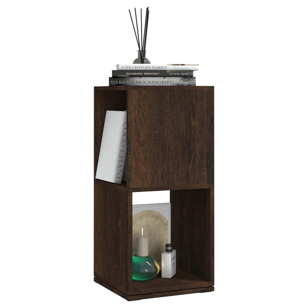 vidaXL Drehregal Räuchereiche 34,5x34,5x75,5 cm Holzwerkstoff - Image 3