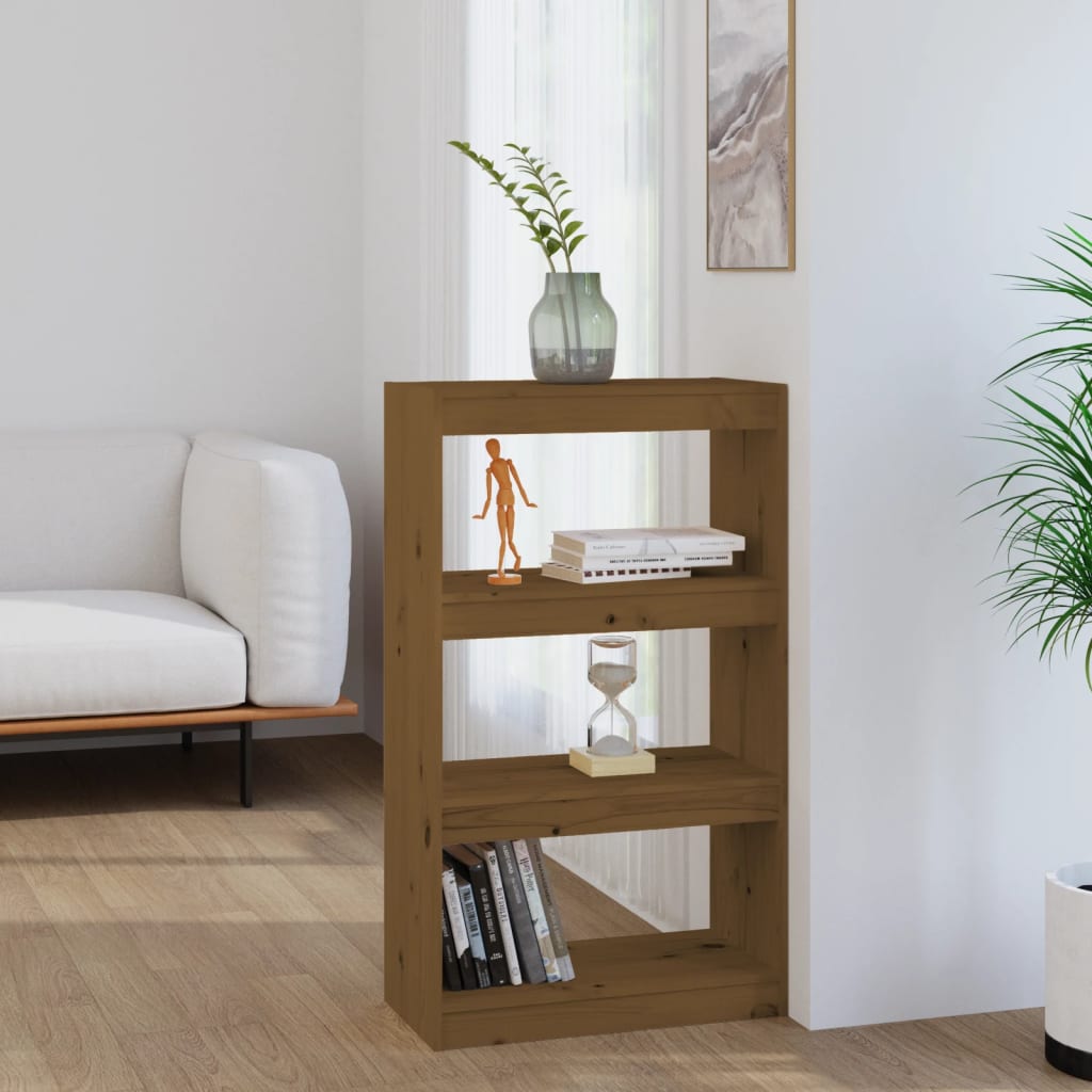 vidaXL Bücherregal/Raumteiler Honigbraun 60x30x103,5 cm Kiefernholz