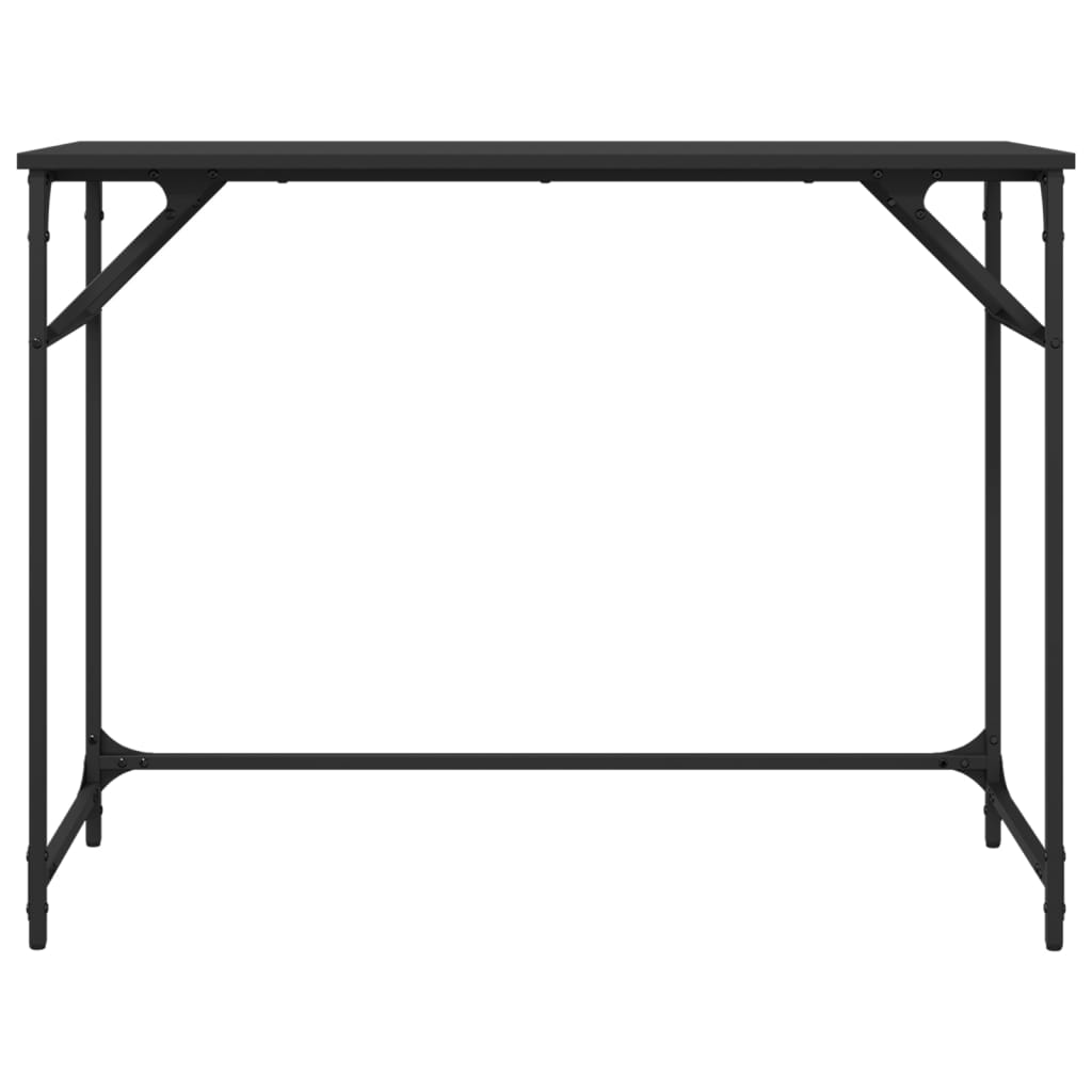 vidaXL Schreibtisch Schwarz 100x45x76 cm Holzwerkstoff und Stahl - Image 5