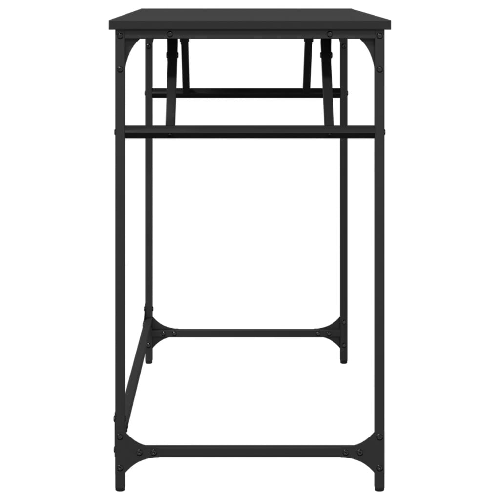 vidaXL Schreibtisch Schwarz 100x45x76 cm Holzwerkstoff und Stahl - Image 6
